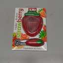 Joie Strawberry Huller and Slicer, Berry Preparation Set, Baking Tools, Red
