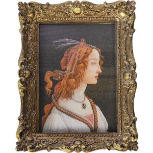 Vintage Picture Frame 5x7 Inch, Luxury Antique Photo Frames with Glass Front, for Horizontally or Vertically Tabletop Wall Hanging, Photo Displays, Gift Ideas, Antique Gold