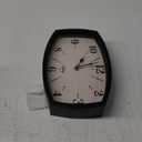 Wall Clock Black Retro Rectangular Clock Metal Wall Clocks Battery Operated Old Design Style for Kitchen, Living Room or Office Small Black Rectangle