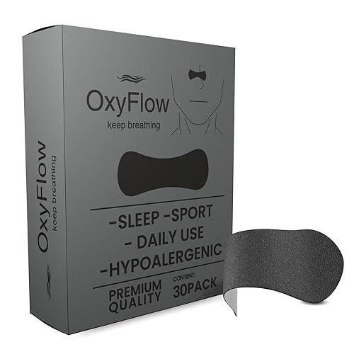 OxyFlow Nasal Strips for Breathing- for Sensitive Skin, Nose Strips for Snoring, Nasal Congestion Relief, Nasal Tape, Breathe Right, Athletic Nasal Strips, Extra Strength, Universal Fit, 2 Pack