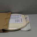 HIGHCRAFT Premium Elongated Toilet Seat with Adjustable Hinges - Molded Plastic Toilet Seat - Fits Standard Elongated Toilets - Oval Seat in Bone/Beige
