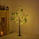 4FT Lighted Eucalyptus Tree with 180 Warm White LED Lights for Wedding Halloween Christmas Holiday Home Party Decoration- Waterproof - Ideal for Indoor and Outdoor Decoration (4FT)