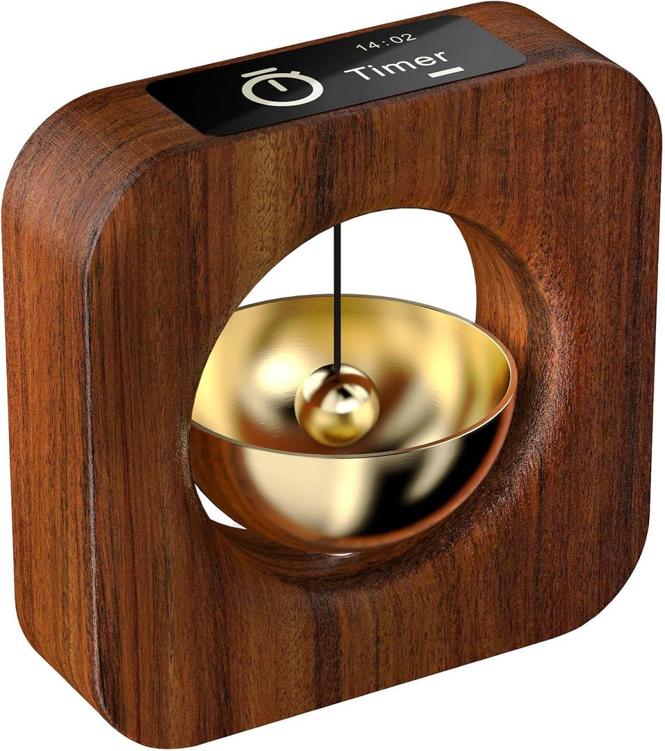 Elegant Wooden Pomodoro Timer Cube Original High-End Quality Desk Timer for Productivity & Focus, Ideal for Work & Study, Beautiful Decorative Object for Home or Office