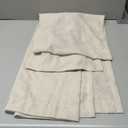 H.VERSAILTEX Tie Up Linen Curtains 63 Inch Length Nature Linen Textured Privacy Curtain Multi Hanging Ways Shade Balloon Window Shade Rod Pocket Casual Curtain - 42x63 - Angora