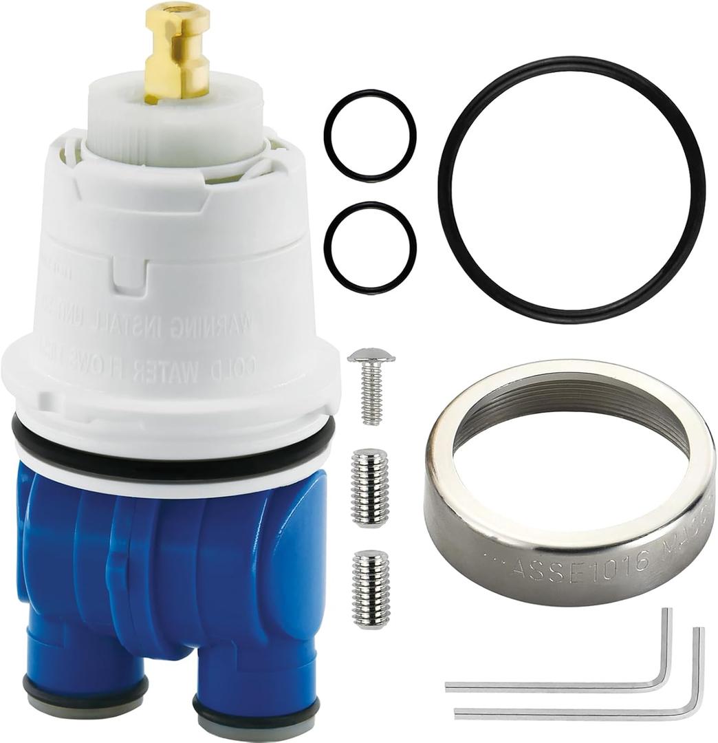 RP19804 Shower Cartridge Compatible with Delta 1300/1400 Series Single-Handle Shower Faucet, Suitable for Delta Select Monitor Valve body(1993-2007), Includes RP22734 Bonnet Nut