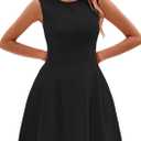 PRETTYGARDEN Summer Dresses for Women 2026 Elegant Classy Spring A Line Business Casual Work Graduation Cocktail Short Dress (Black,Large)