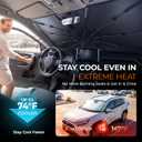 [2026 Upgraded] DooGooCoo Windshield Sun Shade Umbrella for Honda CRV 2023-2025 2026 [100% Sunlight Blocked, Cooling Ice Crystal] Sunshade for Car Windshield for CRV Sun Shade, Custom Fit for CR-V.
