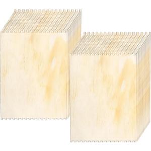 Tosnail 40 Pack 6.5 x 8.66 Inches Beginners Wooden Looms, Notched Weaving Loom for Adults, Darning Beading Boards, Basket Weaving Tools Kit for Crafts Project, Knitting, Sewing, Crochet