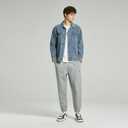Denim Jacket Men Vintage Autumn and Winter Tops Mens Denim Trucker Jacket, XL