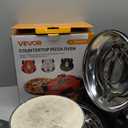 VEVOR Indoor Pizza Oven, 12-Inch Electric Pizza Maker, 788F Countertop Cooker with 5 Modes, 1200W Dual Temp Controls, Thermometer & Viewing Window, Compact Home Baker Pan for Crispy Pizza, Black