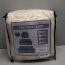 Peryiter 3 Pcs Slipcover Set for Couch Furniture Covers for Sofa Loveseat Couch Arm Chair, Form Fit Stretch, Wrinkle Free, Furniture Protector (Beige,Milk Silk Spandex)