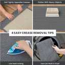 IOHOUZE Washable Area Rug 4x6 Non Slip Rubber Backed Woven Rugs for Entryway Indoor Bedroom Rugs Kitchen Rug Floor Throw Carpet for Entrance Front Door Living Room, Dark Grey