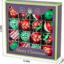 16 Pcs Traditional Classic Christmas Balls Ornaments for Xmas Tree, 80mm/3.15" Big Red and Green Christmas Decorations, Shatterproof Plastic Hanging Balls for Festivals Trees Decor