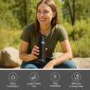 UVBRITE UV self-Cleaning and Water-Purifying Bottle TT-B02-18.6 Ounce Insulated Rechargeable Stainless-Steel Tumbler with Safety Lock Prevents Accidental Exposure Ideal for Outdoor and Emergency use