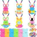 18 Leaf Easter Crafts Kits for Kids DIY Necklaces Beaded Necklace Arts Crafts Kit Make Your Own Easter Bead Necklace Making Kit for School Classroom Art Activities Easter Gifts