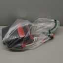 Broom with Dustpan Combo Set 54" Long Handle Adjustable Length Stainless Steel Broomstick Standing Dust Pan and Broom Set for Office Home Kitchen Lobby Floor Cleaning (Red and Black)