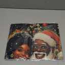 Christmas Garden Flag 12x18 Inch Double Sided Burlap Santa and Mrs. Claus Design, Festive Holiday Yard Decoration for Outdoor Christmas Display