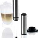 AdHoc Rapido Automatic Milk and Sauce Frother, Stainless Steel and Black