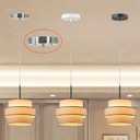 EIFHYT Canopy Kit for Chandelier, 5 1/8 Ceiling Lighting Modern Steel Canopy Kit Light Fixture Cover Plate, Hook & Cord Holder for Pendant Lighting Fixtures (Brushed Nickel)