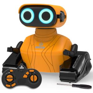 KaeKid Robots for Kids, 2.4Ghz Remote Control Robot Toys with LED Eyes & Flexible Arms, Dance & Sounds, RC Toys for 3 4 5 6 7 8 Year Old Boys Girls (Orange)