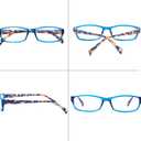 Kerecsen Reading Glasses 5 Pairs Fashion Ladies Readers Spring Hinge with Pattern Print Eyeglasses for Women (Multicolor -8, 4.0)