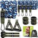 Covered Resistance Bands,Resistance Tubes with Heavy Duty Protective Sleeves,40lb to 80lb Stackable up to 300Lbs,Resistance Bands for Working Out with Handles. (YL-LLS-300LBS-Plus)