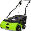 GreenSweep V2 | Artificial Grass Electric Sweeper Rake Vacuum 45L Collection Bag, 5 Adjustable Heights, Foldable Handle