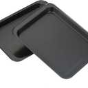 Baking Sheets Toaster Oven Pans, Cookie Sheets for Baking Tray Non Stick, Broiler Quarter Half Sheet Pan, Jelly Roll Pan Cake Pan Set for Cooking, Walooza Rimmed Cookie Sheets for Baking Nonstick