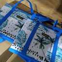 BALEINE 2Pk Reusable Grocery Bags, Foldable Shopping Bags for Groceries with Reinforced Bottom & Handles (Island Breeze)