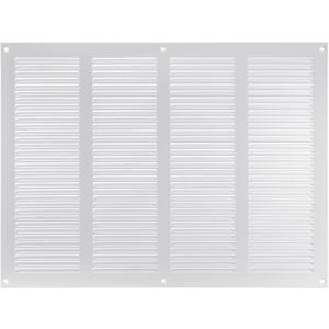 Vent Systems 16" x 12" Inch White Metal Vent Cover - Louvered Duct Grille with Built-in Mesh Screen - Heavy-Duty Wall or Ceiling HVAC Ventilation Register for Home Improvement - Indoor & Outdoor Use