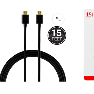 GE 15ft. HDMI Cable with Ethernet,Black