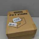 Aodisman Dog Stairs for Small Dogs & Cats,3-Step Extra Wide Non-Slip Pet Steps for Couch Sofa and Chair,Grey,15.7" H