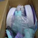 Electric Baby Balance Bike with Bubble Machine for 1 Year Old Boys Girls 4 in 1 Toddler Balance Bike 12-48 Month Kids Bubble Bike Ride Toys First Birthday Gift with Powered Motor,Music,LED Lights (Purple&Blue)