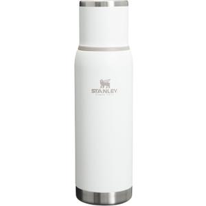 Stanley Adventure-To-Go Vacuum Bottle 1.1 qt | Wide Mouth with Leakproof Cup Lid | Keep Drinks Hot or Cold | Packable for Travel | Insulated Stainless Steel Thermal Bottle | BPA-Free | Frost (35.2 Ounces)