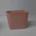 rejomiik Small Trash Can, 3.5 Gallon Slim Garbage Can Plastic Waste Basket with Handles Container Bin for Narrow Spaces Bathroom, Bedroom, Kitchen, Office at Home, Rosette Pink (1 pack)