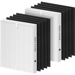 AP-1512HH Replacement Filter, Coway Airmega Filter Replacement, True HEPA Replacement Filter for Coway, Compatible with Coway AP1512 Air Purifier, Part #3304899, 2 HEPA & 8 Carbon Filters, 2-Pack