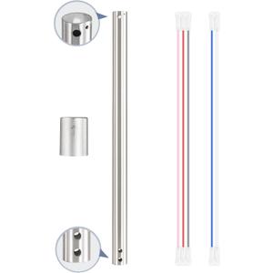 ZMISHIBO 36 Inch Ceiling Fan Downrod with Coupler, 1" Diameter and 36" Height Ceiling Fan Extension Rod with Wires, Downrods Extension for Most of Ceiling Fans, Nickel, Not Threaded-