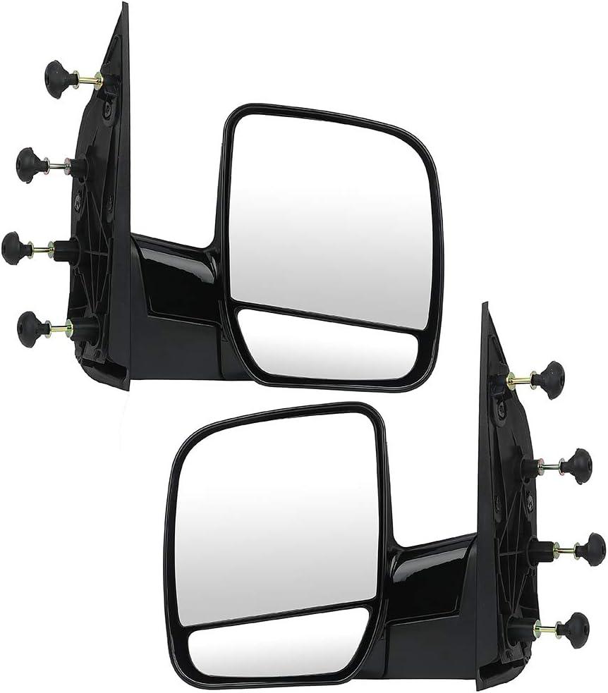 ECCPP Exterior Mirror Folding Manual for Ford E150 E250 E350 E450 E550 Econoline Van 2002 2003 2004 2005 2006 2007 2008 (A Pair) Side View Mirrors Left & Right Pair, Medium