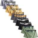 Men's Breathable Boxer Briefs 10-Pack - Airflow Anti-Friction, Moisture Wicking Quick-Dry Underwear Multipack (Large, Multicolor)