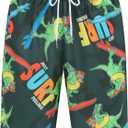 Men's Hawaiian Shirts and Shorts Set 2 Pieces Summer Beach Vacation Casual Button Down Short Sleeve Shirts Outfits (Black)