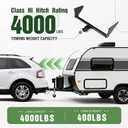 ALMULOO 2 Inch Receiver Class 3 Trailer Hitch Compatible with 2007-2015 Lincoln MKX 2007-2014 Ford Edge Black Steel Trailer Tow Hitch
