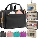Travel Toiletry Bag for Women, Hanging Makeup Organizer Clear Pockets