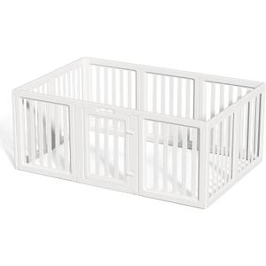 Dog Playpen,Clear Dog Pen, Acrylic Dog PenEasy to Install and Remove Dog Play Pen and Kennel Playpen, Suitable for Dogs, Cats,Dog Playpen Indoor (White, 23.6" Height, 10PCS)