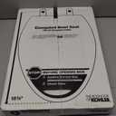 KOHLER 4636-RL-0 Cachet ReadyLatch Elongated Toilet Seat Slow Close, Soft Close Toilet Seat Quiet Lid, Contoured Grip-Tight Bumpers Installation Hardware, Apartment Essentials, White