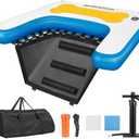 VIVOHOME Inflatable Dog Water Ramp Pool Float for Dogs Up to 255 Pounds Swimming Floating Ladder Steps for Boats Docks Lakes