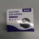 Suction Cup Hooks for Shower, Removable Towel Hooks for Bathroom Window Glass Door Wall, Bath Robe Looafh Wreath Hook for Hanging - 2 Pack, Black