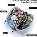 GAGAKU Large Travel Makeup Bag for Women Waterproof - Cosmetic Toiletry Organizer, Makeup Pouch for Girls - Color Blue