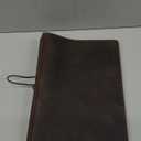 newestor Travelers Notebook Cover with Inner Pockets, Card Slots and Pen Holder, A5 Size, Dark Brown