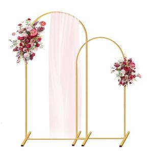 Metal Arch Backdrop Stand Set of 2 (7.2FT/6FT), Wedding Arch Stand Gold Backdrop Arch Stand, Wedding Arch Frame for Ceremony, Birthday Party, Baby Shower, Garden Arch Decoration