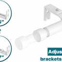 White Extra Long Curtain Rod 30 to 240 inch, Heavy Duty Curtain Rods for Windows with Modern End Caps, 1 inch Drapery Rods Set for Outdoor Patio, Adjustable Curtain Rod for Room
